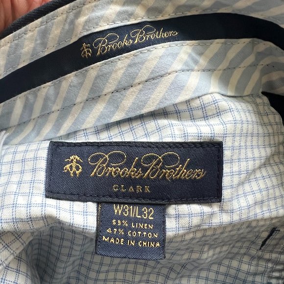 Brooks Brothers Clark Fit Linen and Cotton Chino Pants W31/L32 - Picture 4 of 8